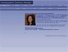 Tablet Screenshot of homoeopathie-zentrum-muenster.de